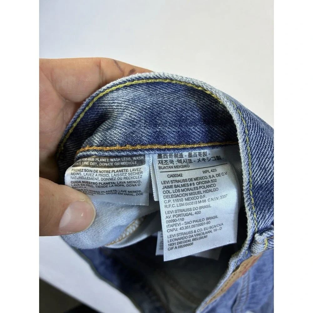 Levi's 505 Regular Fit Jeans Mens‎ 36x30 Blue Light Wash Straight Denim